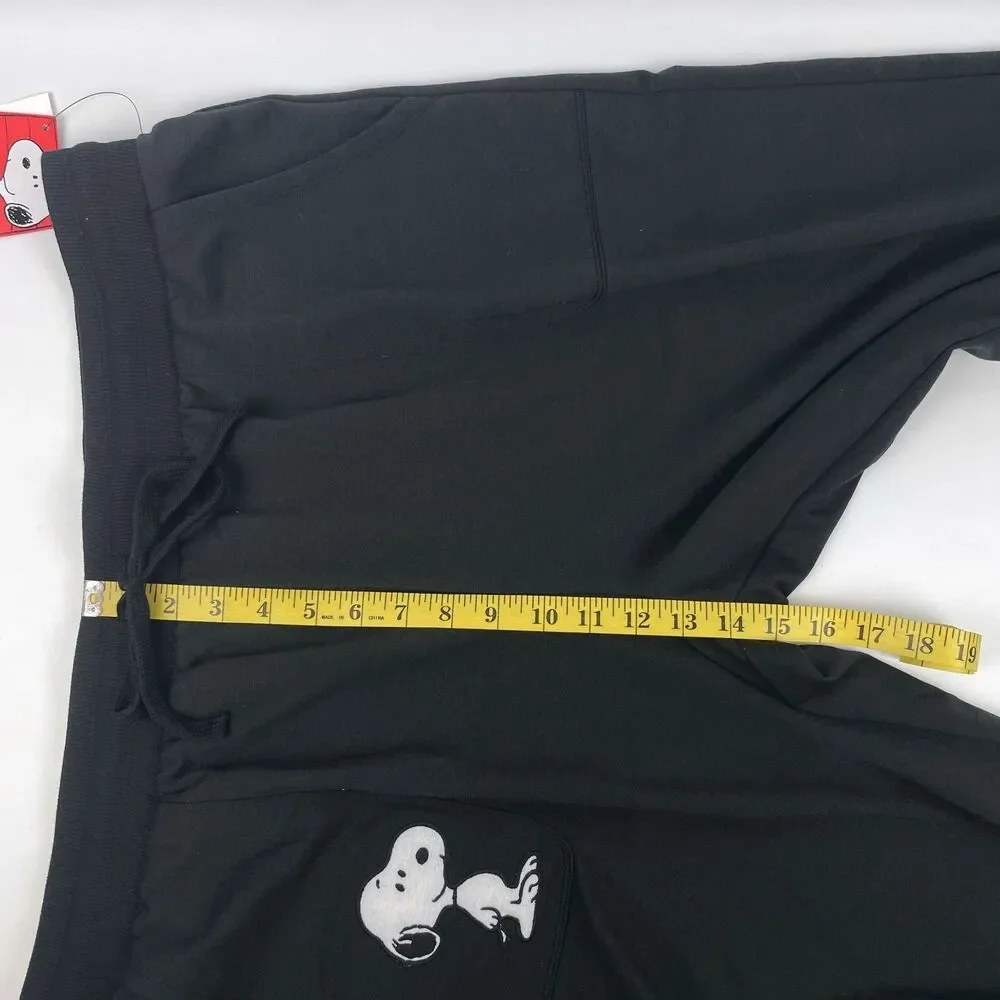 NWT Peanuts Snoopy Woodstock Black Lounge Pajama Jogger Pants Women Plus Size 1X